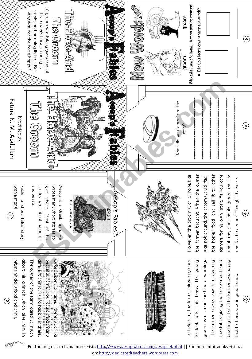 AesopÂ´s Fables: The Horse and The Groom [ Mini-book ]